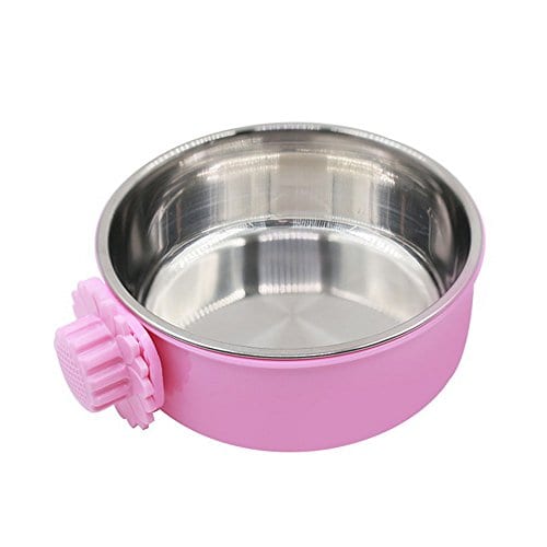 Dog Bowl Stainless Steel Metal Pet Puppy Food Water Drinking Big Plate  Accessory